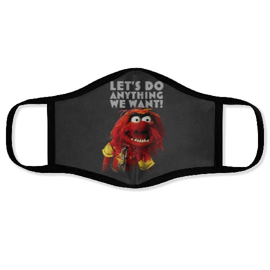 disneys The Muppets Let's Do Anything We Want Animal Poster  gifts Face Masks
