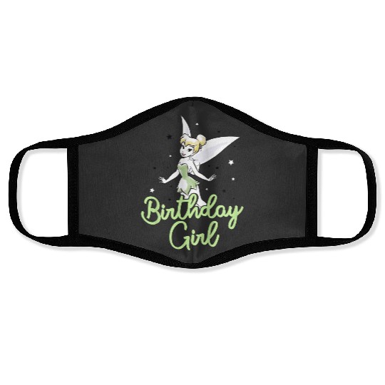 disneyss Peter Pan Birthday Girl Cute Tinker Bell Chest Logo  Gifts Face Masks