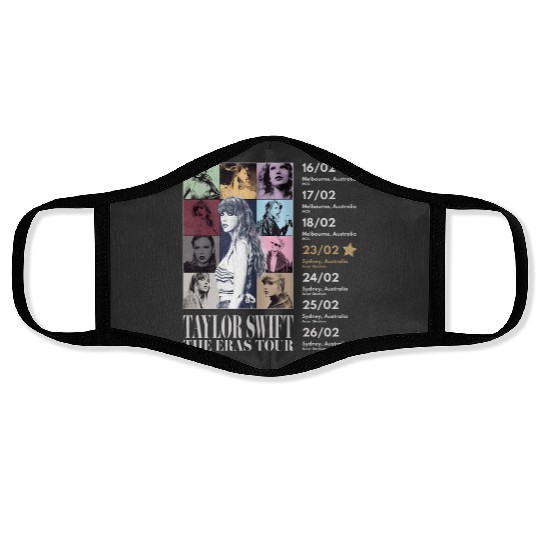 Discover Eras Tour - Sydney N1 (Friday 23 Feb) - taylorr swiftt Merch Face Masks