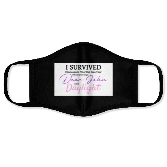 Eras Tour Dear John and Daylight Sticker Face Masks