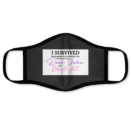 Eras Tour Dear John and Daylight Sticker Face Masks