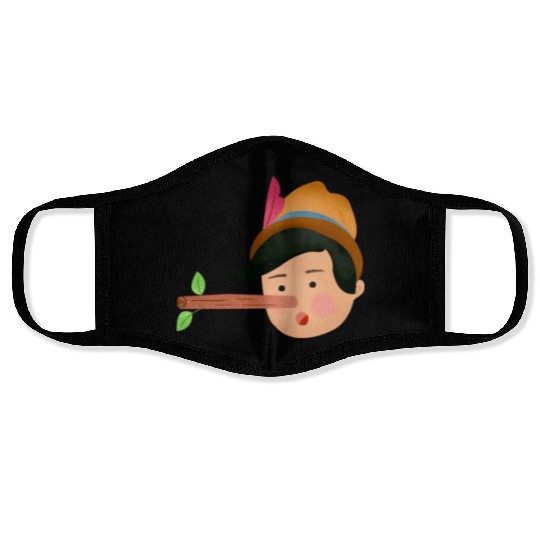 Waltdisneyworld Pinocchio Artwork Art 4 Face Masks