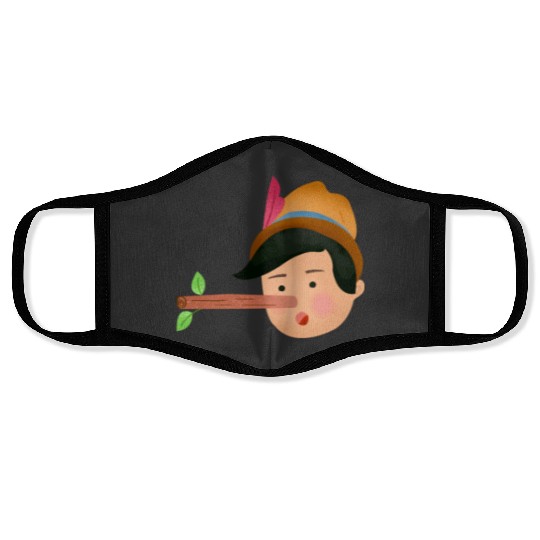 Waltdisneyworld Pinocchio Artwork Art 4 Face Masks