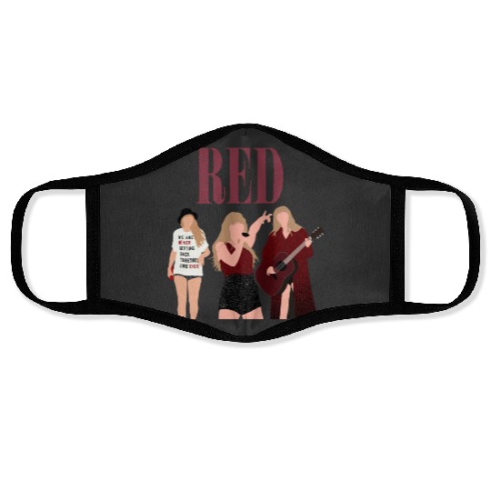 red eras tour art Face Masks
