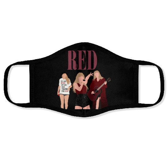 taylorc swift red eras tour art Face Masks