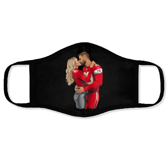 taylorr Swift and Travis Kelce (2) Face Masks