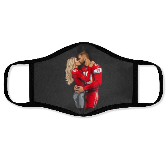 taylorr Swift and Travis Kelce (2) Face Masks
