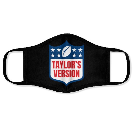 taylorr_S VERSION taylorr Swift + Travis Kelce Football Era Face Masks