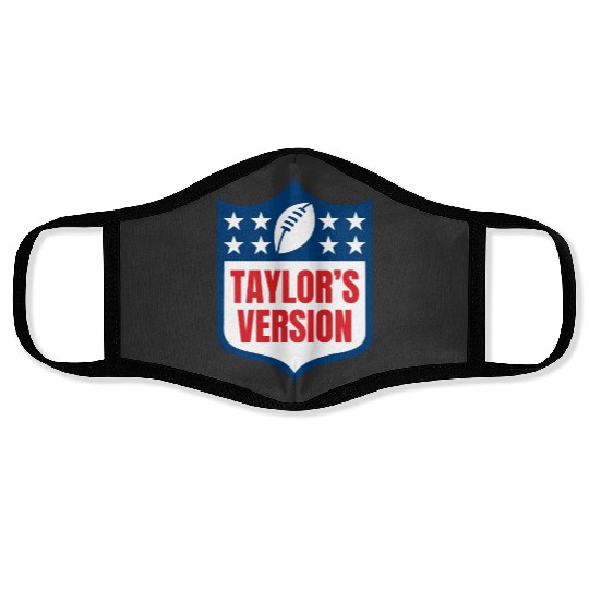 taylorr_S VERSION taylorr Swift + Travis Kelce Football Era Face Masks