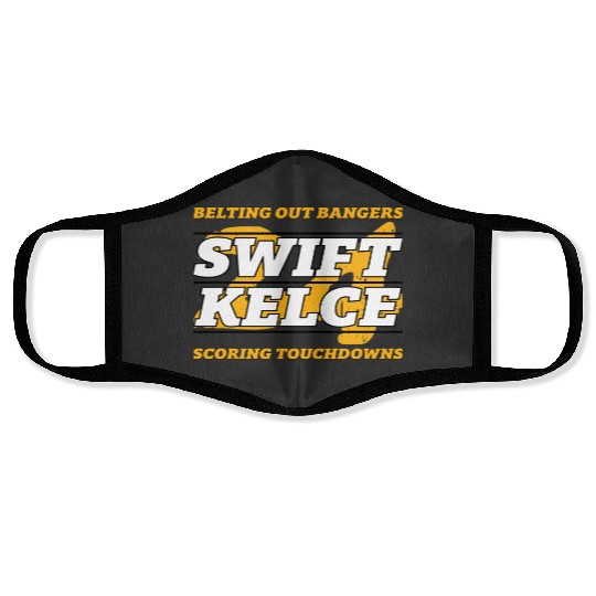 taylorr Swift and Travis Kelce - Kelce Swift 2024 Face Masks