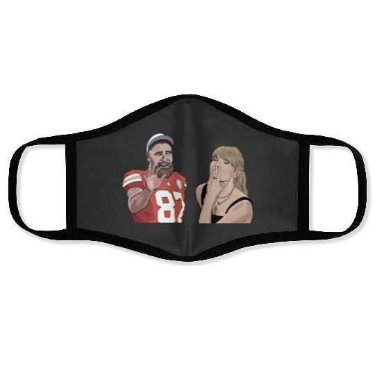 taylorr Swift Travis Kelce Face Masks