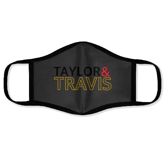 taylorr swift and Travis kelce (3) Face Masks