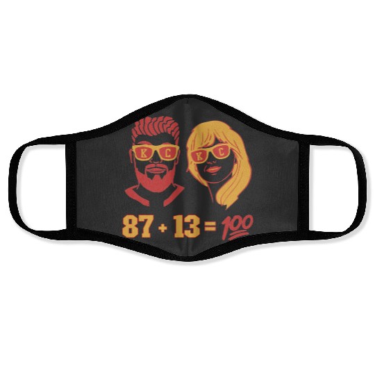 Travis Kelce And taylorr Swift Face Masks