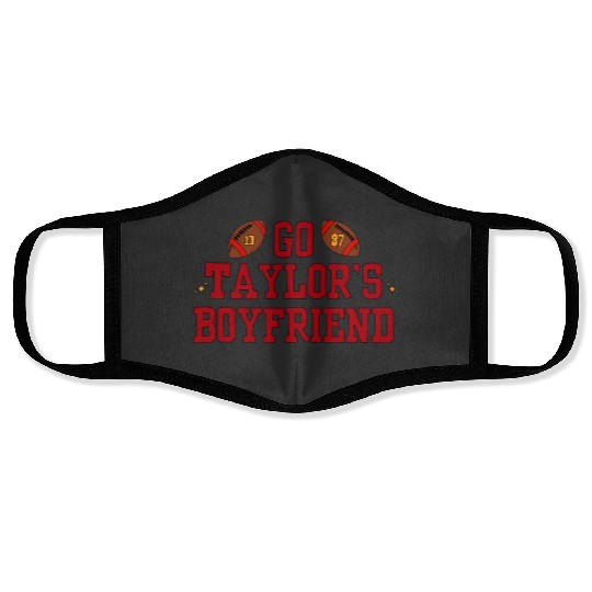 Travis Kelce and taylorr Swift Face Masks