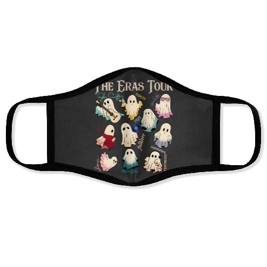 Discover The Eras Tour My Horror Eras Funny GhostHalloween Face Masks
