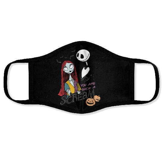 disneys The Nightmare Before Christmas Jack Sally Scream Raglan Face Masks