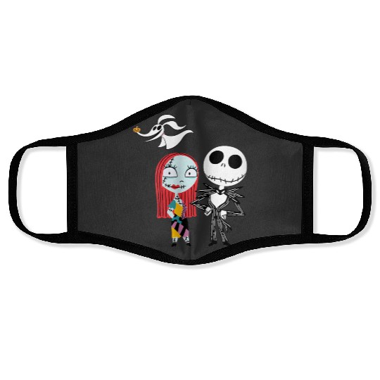 disneys Nightmare Before Christmas Dark Jack Sally Face Masks