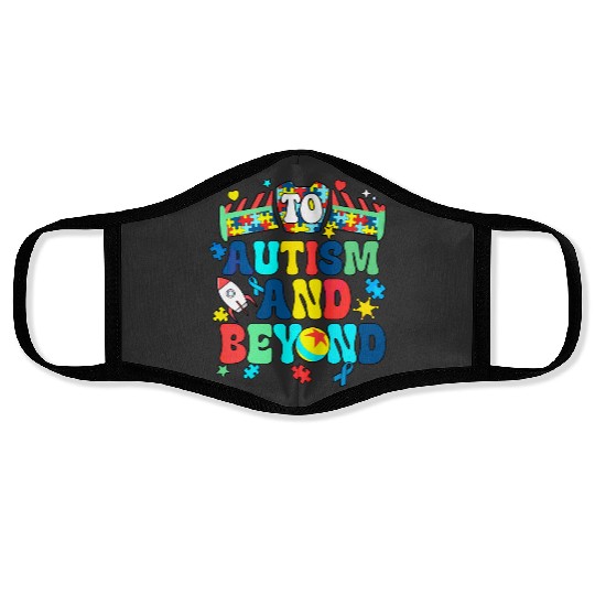 Buzz Lightyear and Woody To Autism and Beyond , Disney Toy Story Autism Awareness Tee, Puzzle Piece , Disneyland Family Trip Face Masks