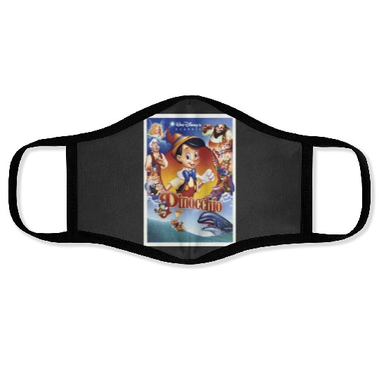 disneys Pinocchio Movie Poster Group Shot Face Masks