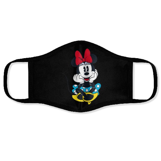 disneys Smiling Minnie Mouse Raglan Face Masks