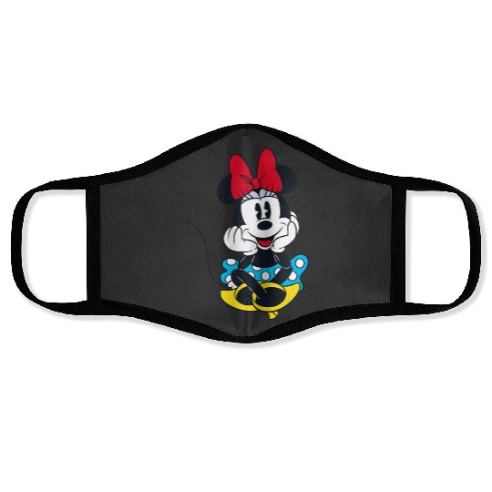 disneys Smiling Minnie Mouse Raglan Face Masks