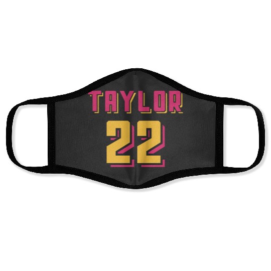 Discover First Name Taylor Pink Numbers Taylor 22 For Kids Boys Girls  Gifts Face Masks
