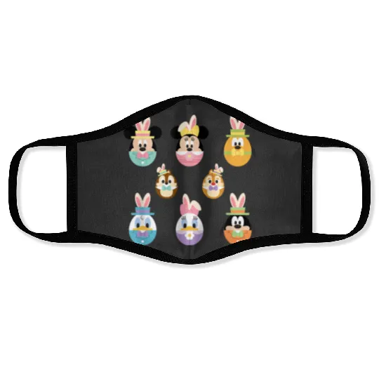 Disney Mickey And Friends Cute Easter Bunny Ears Face Masks
