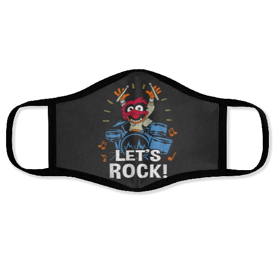 Disney The Muppets Animal Let's Rock Drums Distr Face Masks