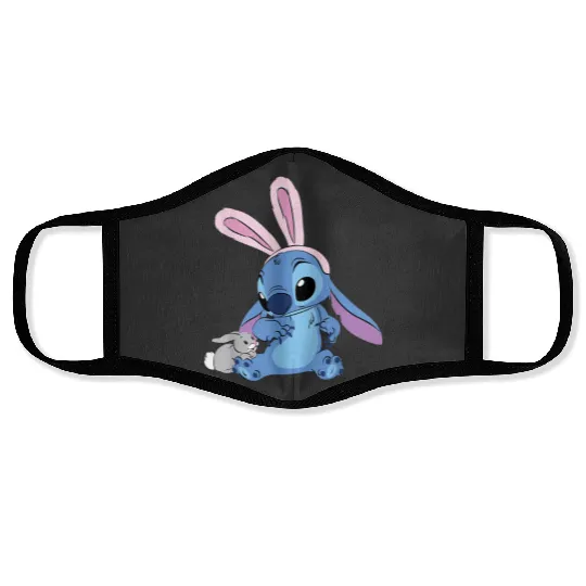 Disney Stitch With Easter Bunny0 Face Masks