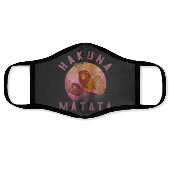 disneys Lion King Hakuna Matata Pride Rock Group Portrait Face Masks