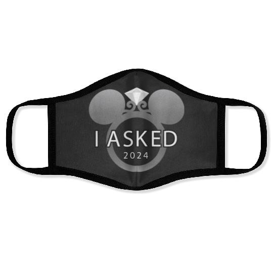 disneys I Asked 2024 Engagement Ring Proposal Mickey Face Masks