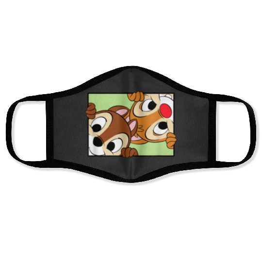 disneys Chip 'n' Dale Rescue Rangers Cute Frame Portrait Face Masks