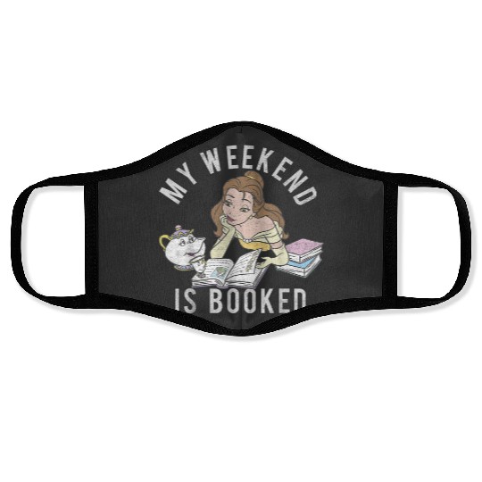 Disney Beauty And The Beast Belle My Weekend Is Booked Short Sleeve Small Face Masks