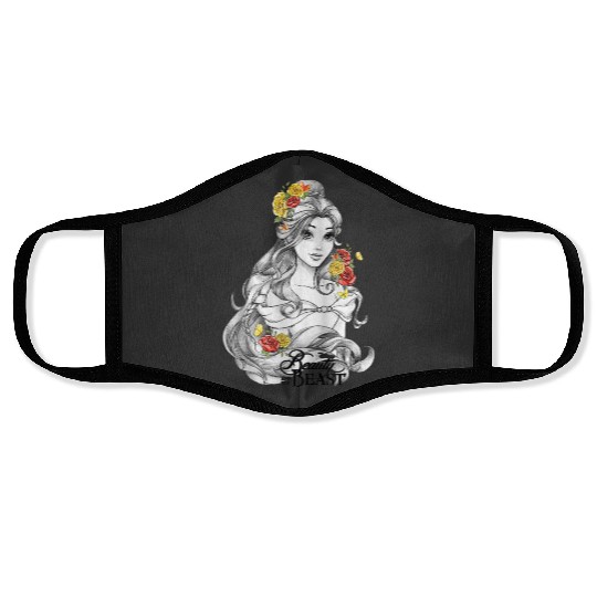 Disney Beauty And The Beast Belle Sketched Portrait Face Masks