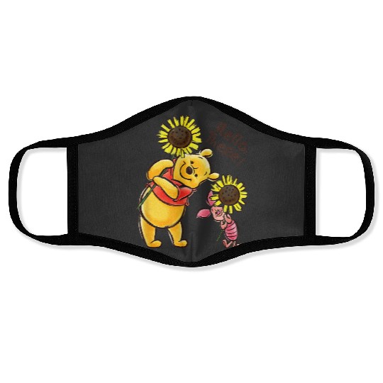 disneys Winnie The Pooh Piglet Hello There Sunflowers Face Masks