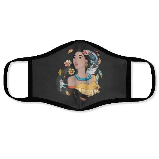 Disney Pocahontas Dreamcatcher Watercolor Tee Face Masks