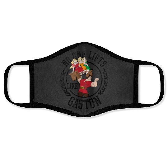 Disney Beauty and the Beast No One Lifts Like Gaston Badge Face Masks