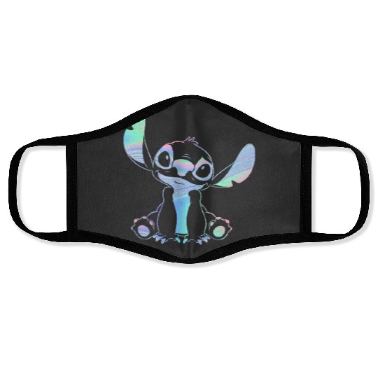 Disney Lilo Stitch Holographic Stitch Vintage Pocket Logo gifts trends Face Masks