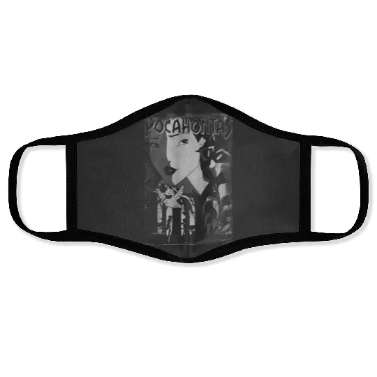 Disney Pocahontas Dark Portrait Poster Face Masks
