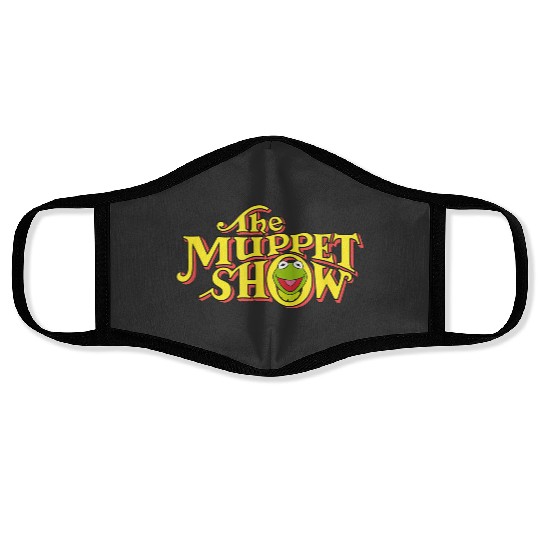 disneys The Muppets Show Kermit Neon Big Chest Text Logo V2 Face Masks