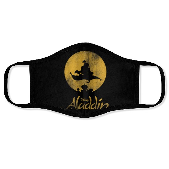 Disney Aladdin Magic Carpet Ride Silhouette Grap Face Masks