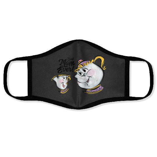 Disney Beauty and the Beast Chip Mrs Potts Best Mom Ever Face Masks