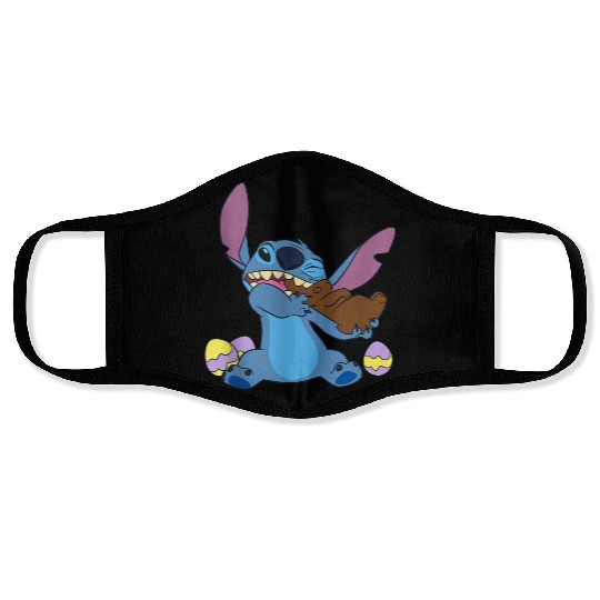 Disney Stitch Eats Chocolate Bunny Easter Face Masks