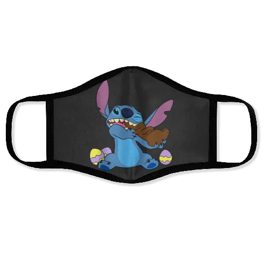 Disney Stitch Eats Chocolate Bunny Easter Face Masks