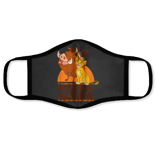 Disney The Lion King Hakuna Matata Simba Timon Pumbaa Shot gifts trends Face Masks