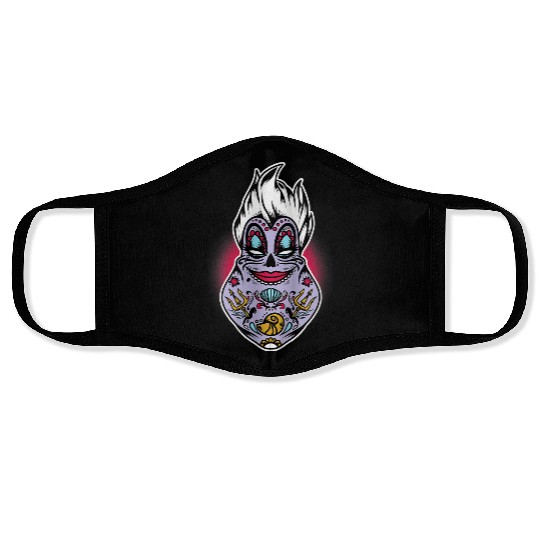 Disneys Villains Halloween Ursula Sugar Skull Face Masks