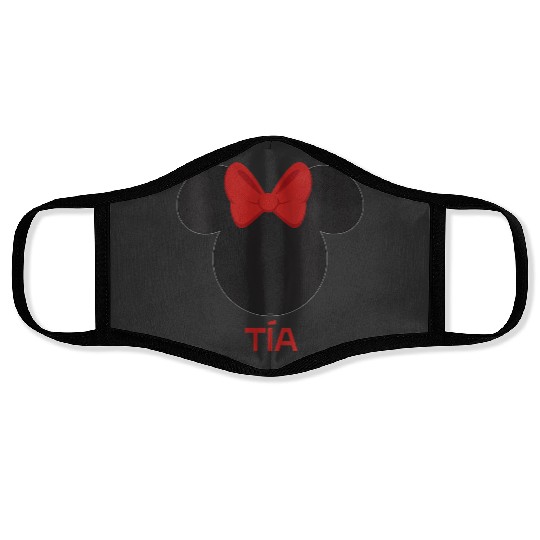 Disneys Minnie Mouse Ta Aunt Red Bow Family Da De La Madre Face Masks