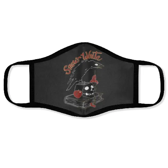 Disneys Snow White Queens Crow On Skull Graphic Face Masks