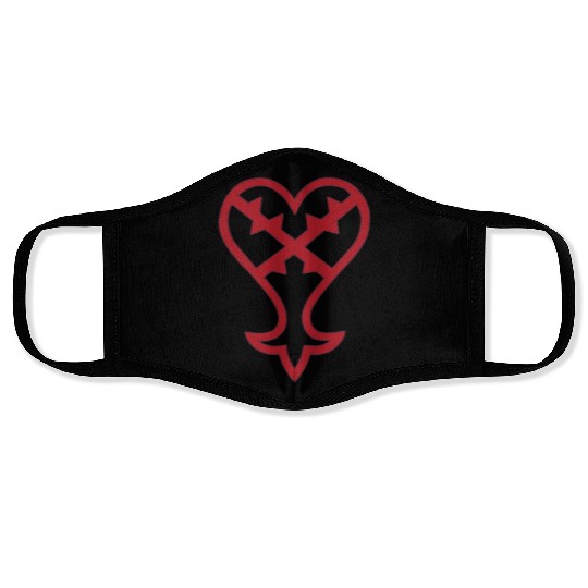 Disneys Kingdom Hearts Classic Evil Heartless Big Chest Logo Face Masks