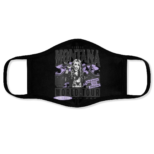 Disney Hannah Montana World Tour Ready To Rock Chest Poster gifts  Face Masks